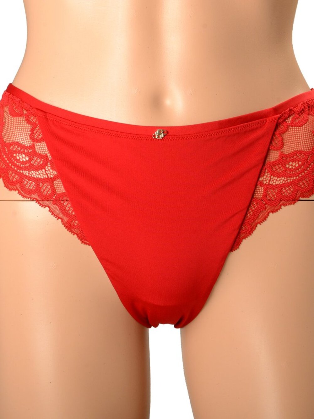 Hugo Boss Women's "Brief_Blossom" Red Lace Brief Panties US S IT 40